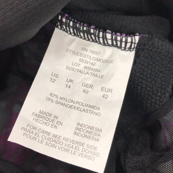 Swim Solutions Off the Shoulder Tummy Control Swimsuit - Picture 9 of 9